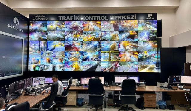 Trafik Koordinasyon Merkezi’nde Gaziantep’in nabzı tutuluyor