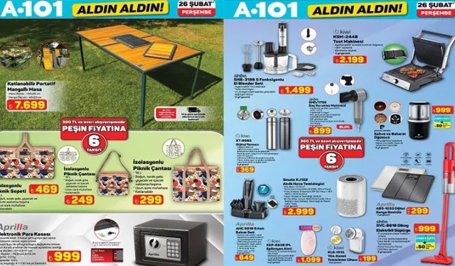 A101 26 Şubat 2026 aktüel kataloğu: Bu perşembe hangi ürünler satışta? A101 Aldın Aldın fırsatları