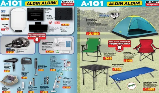 A101 Aktüel Afişi 12 Mart 2026 Yeni Ürünler Listesi, A101 Aldın Aldın Kataloğu Bu Hafta İndirimli Ürünler Neler?