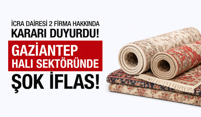 İcra Dairesi 2 firma ile ilgili kararı duyurdu! Gaziantep Halı sektöründe şok iflas!