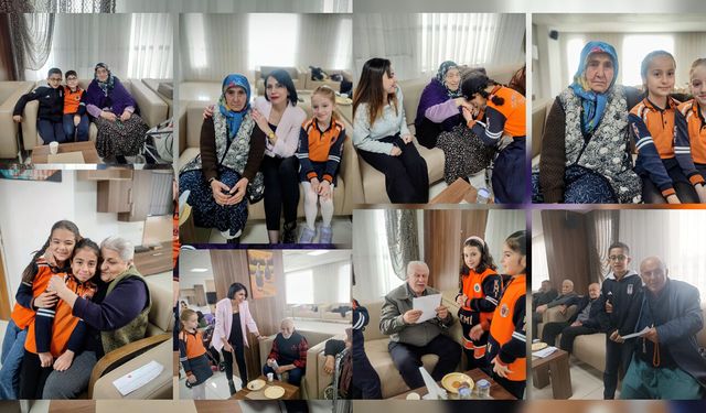 Gaziantep’te anlamlı ziyaret: Öğrencilerden huzurevi sakinlerine moral