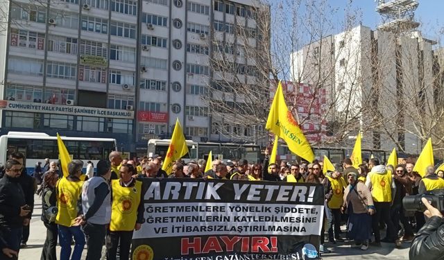 Gaziantep’te öğretmenlere meydana indi! Eğitimde şiddet protesto edildi