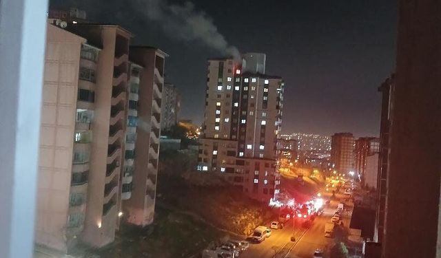 Gaziantep’te 12 katlı binada korkutan yangın! (VİDEO HABER)
