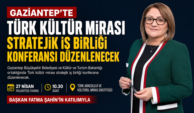 Gaziantep’te Türk kültür mirası stratejik iş birliği konferansı düzenlenecek