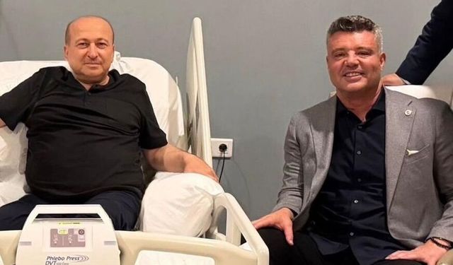 Sadettin Saran’dan Gaziantep FK Başkanı Memik Yılmaz’a ‘geçmiş olsun’ ziyareti