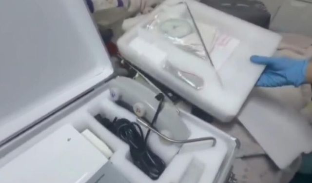 Gaziantep'te ruhsatsız diş muayenehanesine operasyon! 1 şahıs tutuklandı