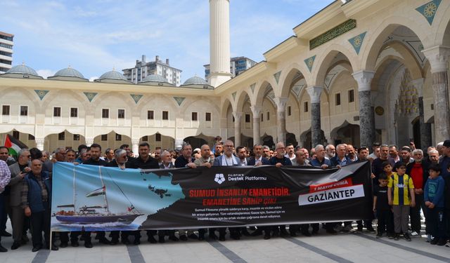 Sumud Filosuna yönelik saldırılar protesto edildi… Gaziantep tek yürek oldu!