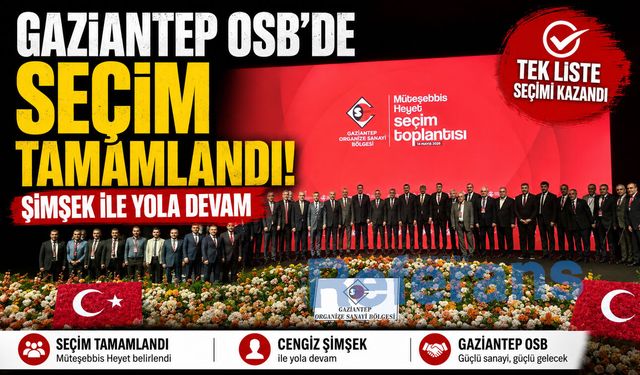 Gaziantep OSB’de seçim tamamlandı! Şimşek ile yola devam! Yönetim belli oldu