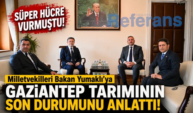 Süper hücre vurmuştu! Milletvekilleri Bakan Yumaklı’ya Gaziantep tarımının son durumunu anlattı!