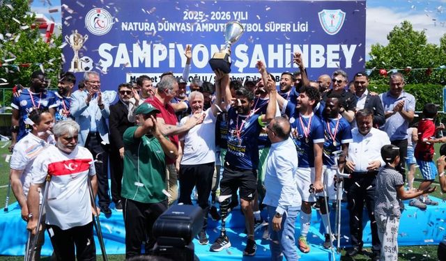 Şahinbey Ampute futbol takımı 5. kez şampiyon oldu