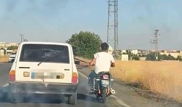 Gaziantep’in komşu ilinde tehlikeli yolculuk! Görenleri hayrete düşürdü (VİDEO HABER)