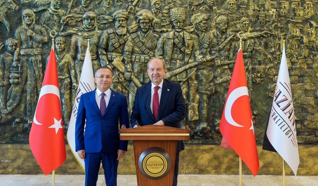 KKTC eski Cumhurbaşkanı Tatar, Gaziantep’te… Gaziantep ile sarsılmaz gönül bağımız var!