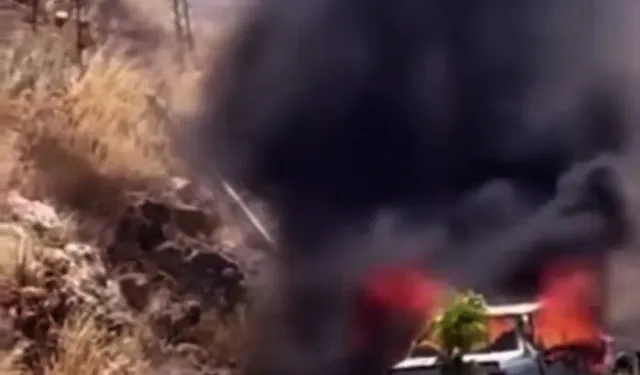 Gaziantep’te seyir halindeki otomobil alev alev yandı! Ekiplerden anında müdahale…