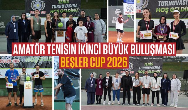 Gaziantep'te amatör tenisin ikinci büyük buluşması: Beşler Cup 2026