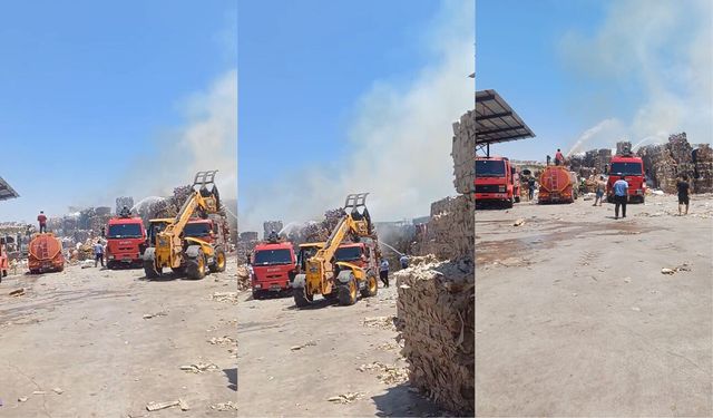 Gaziantep’te kağıt fabrikasında yangın