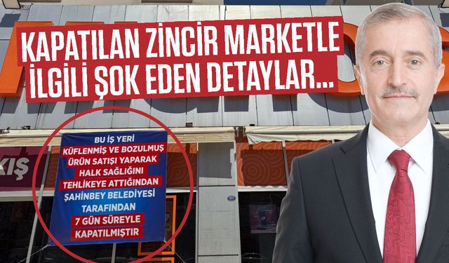 Gaziantep’te kapatılan zincir marketle ilgili şok eden detaylar…