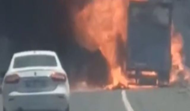 Gaziantep- Şanlıurfa Yolu’nda korkutan yangın… Alev alev yandı!