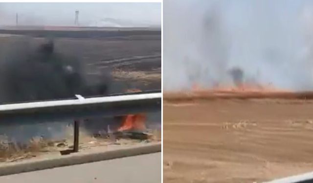 Gaziantep’te korku dolu anlar! Tarım arazileri alevlere teslim oldu…
