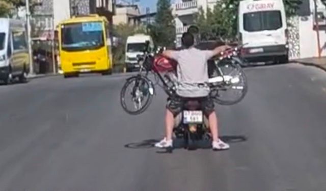 Gaziantep'te ilginç taşıma yöntemi: Görenler şaşkına döndü