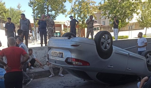 Gaziantep’te araç takla attı! Yaralılar var…
