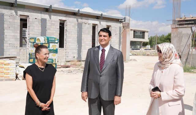 Gaziantep Otizm Vakfı Okulu inşaatında inceleme yaptılar…