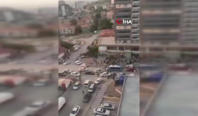Manav esnafı arasında sopalı kavga! O anlar kamerada