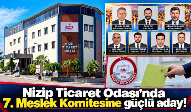 Nizip Ticaret Odası’nda 7.Meslek Komitesine güçlü aday! Yavuz beyaz listede…