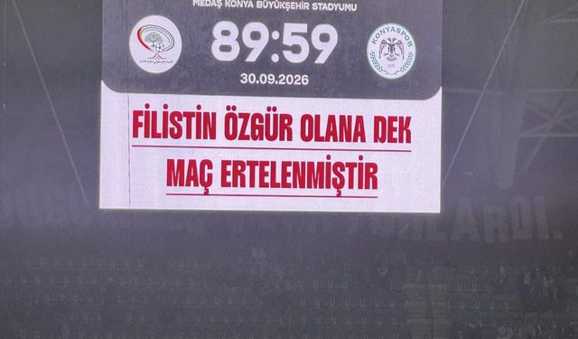 Filistin Özgür olana dek maç ertelendi! Çok yakında kaldığı yerden devam edecek!