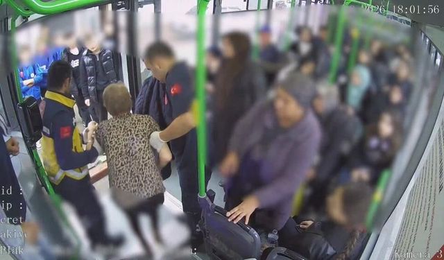 Kadın otobüs şoföründen hayat kurtaran hareket! O anlar kamerada…
