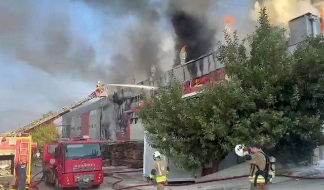 Mobilya fabrikası alevlere teslim oldu!