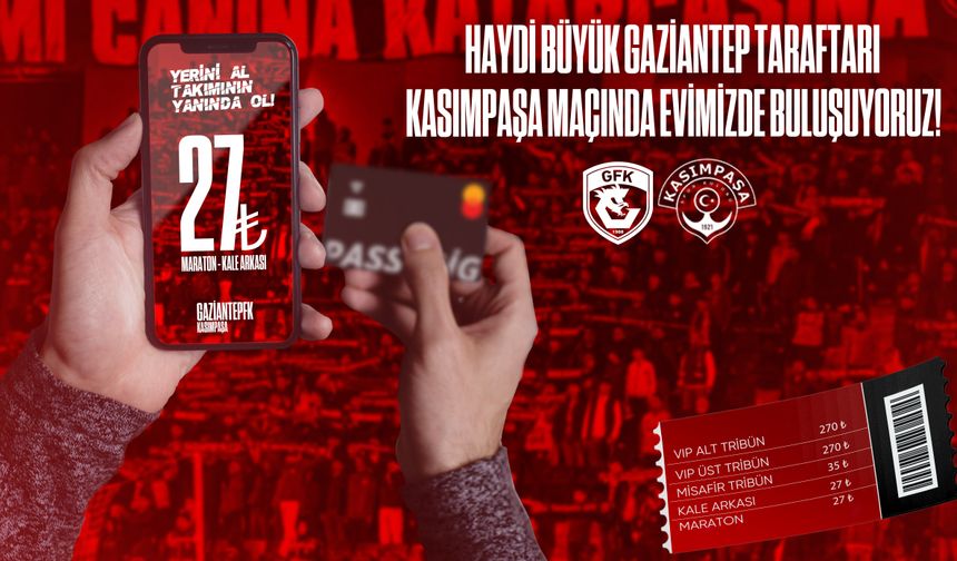 Gaziantep FK’da Yarım Nohut Dürümüne Maç Bileti