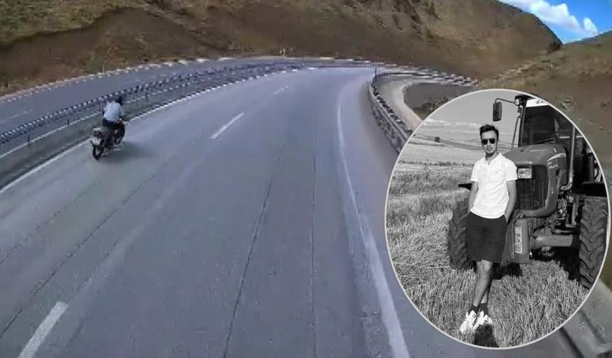 Yeni aldığı motosikletle ölüme gitti! Kaza anı kamerada…