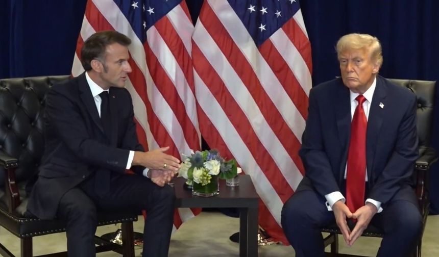 Trump ve Macron görüşmesinde Filistin krizi!