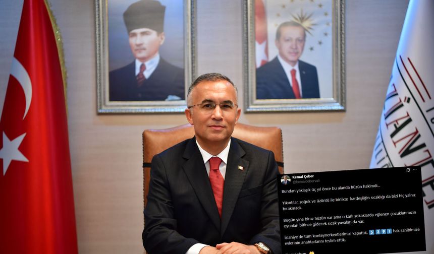 Gaziantep Valisi Çeber’den anlamlı paylaşım! 5 bin 391 hak sahibi evlerine kavuştu