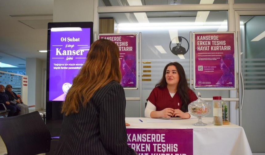 Gaziantep’te kanserde erken teşhisin önemi anlatıldı! Vatandaşlara bilgi verildi