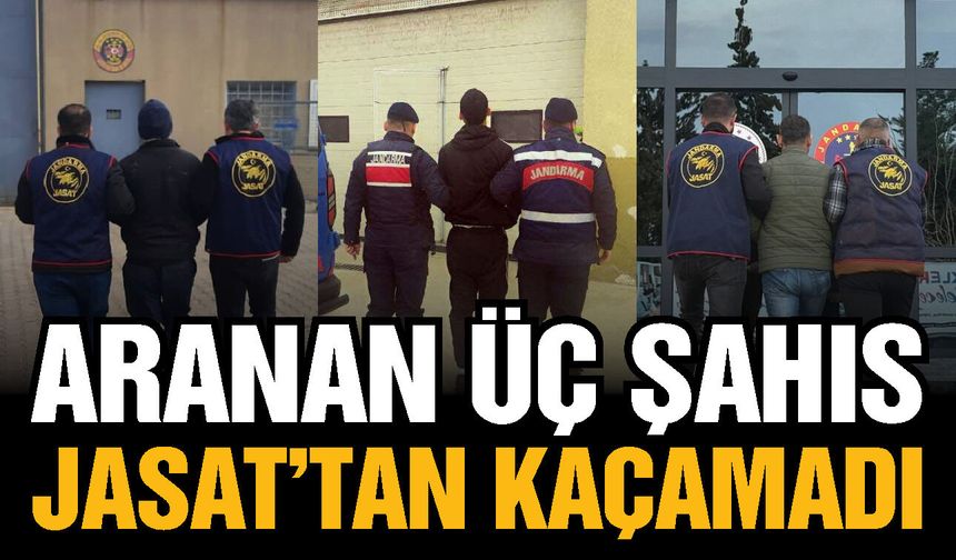 Gaziantep’te 11 yıl hapis cezasıyla aranan üç şahıs kaçamadı