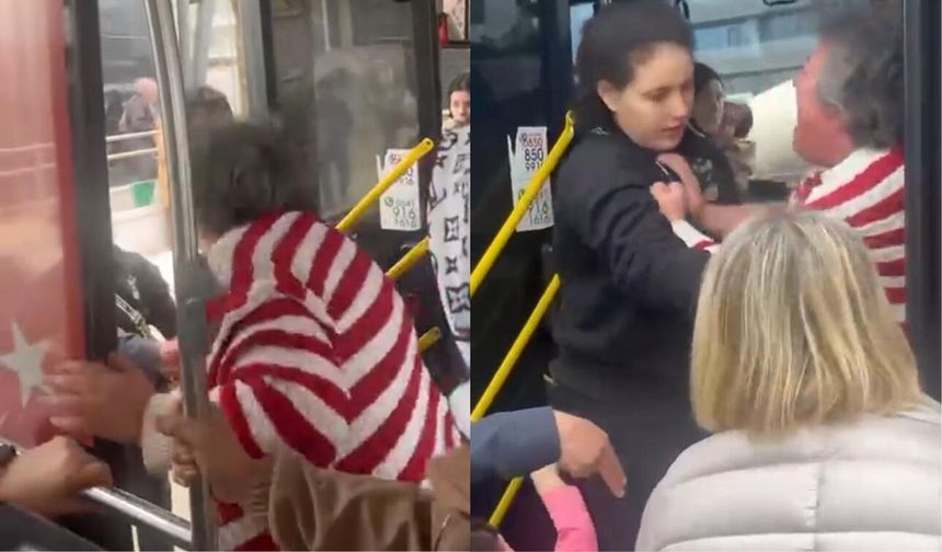 Otobüste kadınlar yer kavgasında şoförün kolunu ısırdı