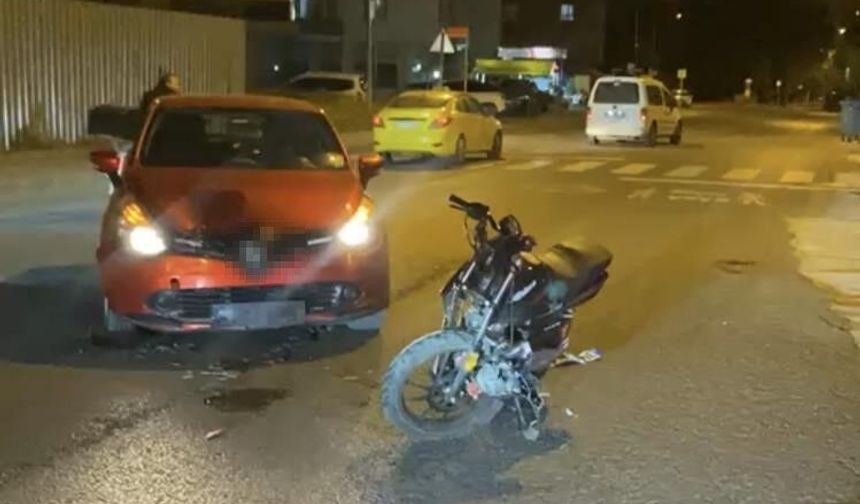 Feci kaza! Otomobille motosiklet çarpıştı! Genç sürücü hayatını kaybetti