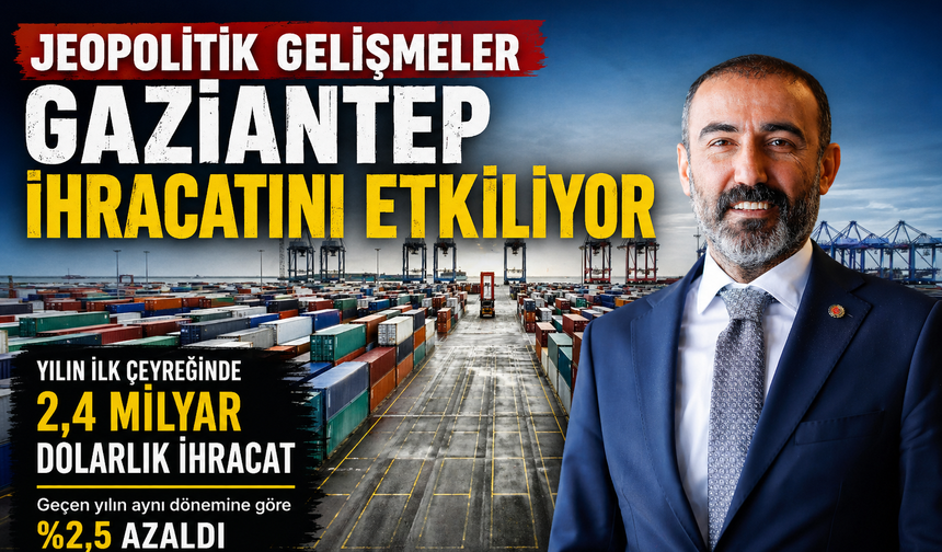 Jeopolitik gelişmeler Gaziantep ihracatını etkiliyor