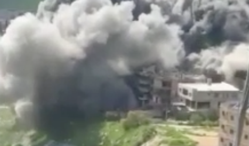 İsrail Nebatiye kentinde idari binayı vurdu: Çok sayıda ölü!