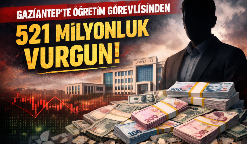 Gaziantep’te öğretim görevlisinden 521 milyonluk vurgun