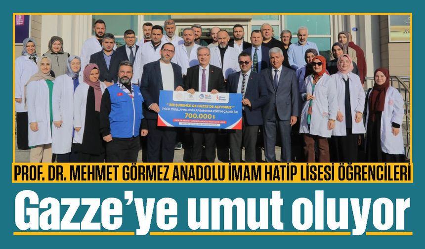 Prof. Dr. Mehmet Görmez Anadolu İmam Hatip Lisesi öğrencilerinden Gazze’ye umut taşıyan mektuplar