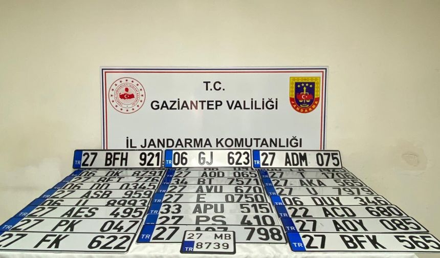 Gaziantep Jandarmadan sahte plaka operasyonu!