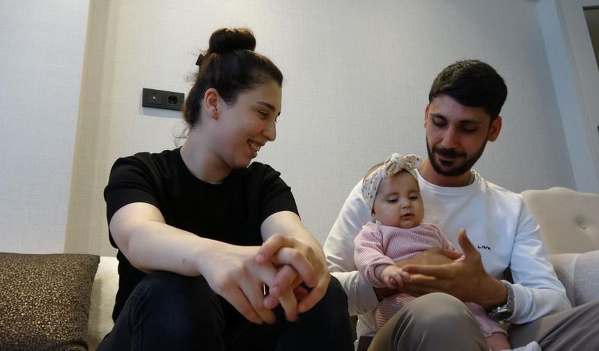 Gaziantep'te evlilik kredisiyle yuva kuran çift ilk çocuklarını kucağına aldı!