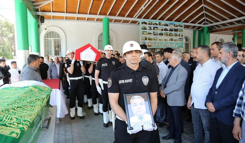 Gaziantep’te polis memuruna acı veda… Son yolculuğuna uğurlandı