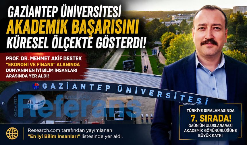 Gaziantep Üniversitesi akademik başarısını küresel ölçekte gösterdi