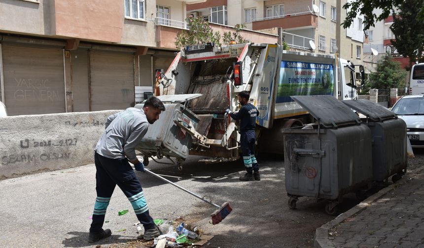 Gaziantep’te temizlik ekipleri bayram boyunca görev başındaydı
