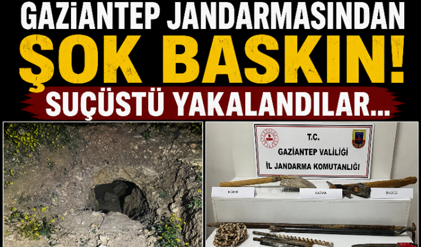 Gaziantep Jandarmasından şok baskın! Suçüstü yakalandılar...