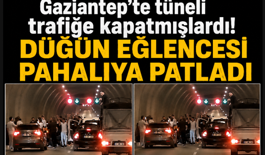 Gaziantep'te tüneli trafiğe kapatmışlardı! Düğün eğlencesi pahalıya patladı...