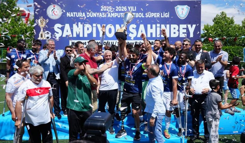 Şahinbey Ampute futbol takımı 5. kez şampiyon oldu